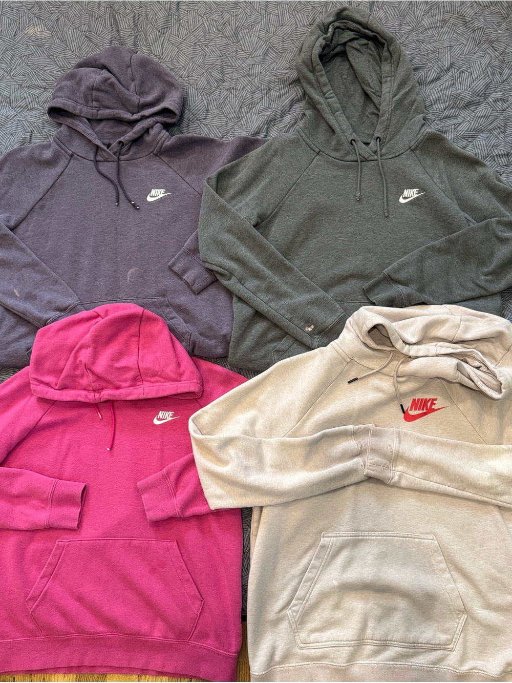 Nike Women’s Hoodie Lot of 4 Size Medium AS IS Bleach Stains